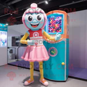 nan Gumball Machine mascot costume character dressed with a Bikini and Brooches