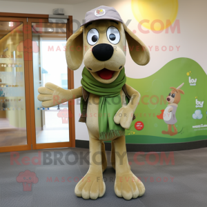 Olive Dog maskot kostume...