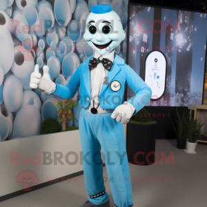 Sky Blue Mime mascotte...