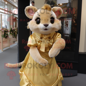 Gold Dormouse maskot drakt...