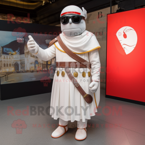 Hvit romersk soldat maskot...