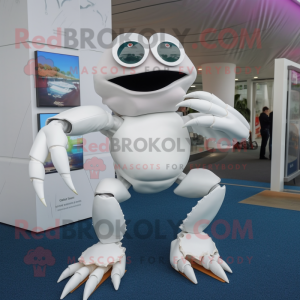 White Crab maskot kostym...