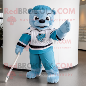 Cyan Ice Hockey Stick...