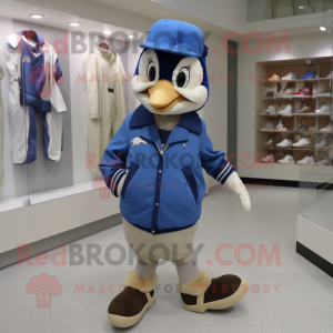 Beige Blue Jay maskot...