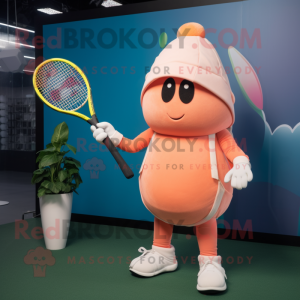 Peach tennisracket mascotte...