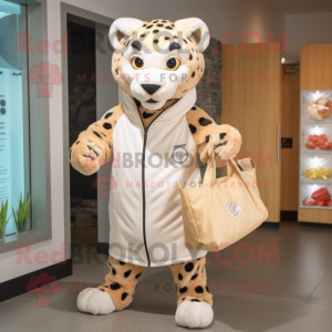 Cream Cheetah maskot...