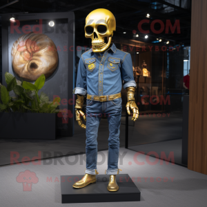 Gold Skull maskot...