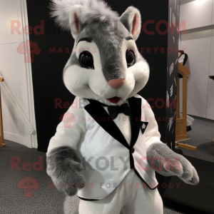 Sølv egern maskot kostume...