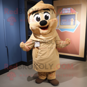 Tan Lasagne maskot kostume...