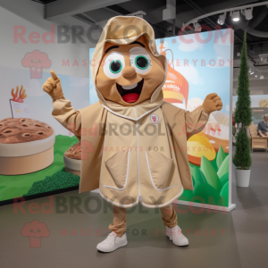 Tan Lasagne maskot kostume...