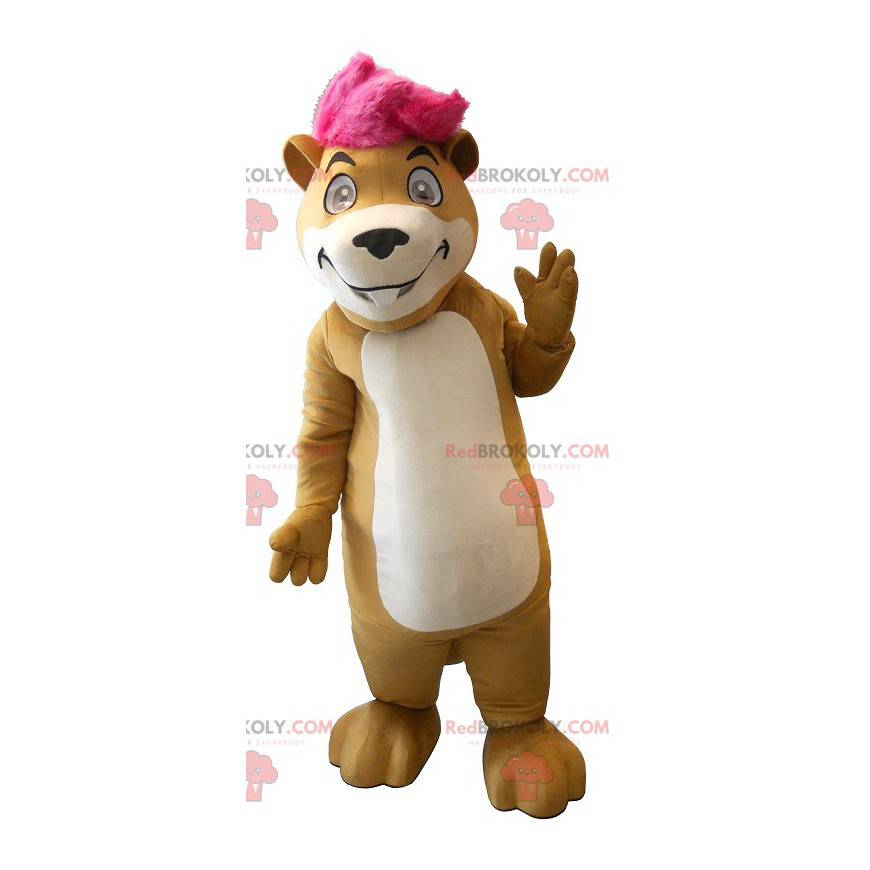 Mascot bastante marmota marrón - Redbrokoly.com