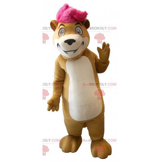 Mascote linda marmota marrom - Redbrokoly.com