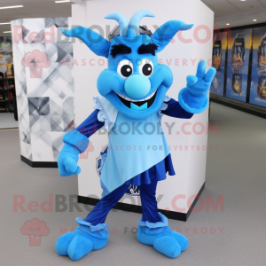 Sky Blue Devil maskot...