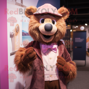 Braun-rosa Maskottchen...