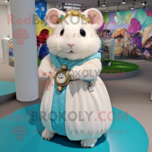 Hvid hamster maskot kostume...