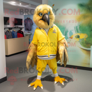 Yellow Haast S Eagle maskot...