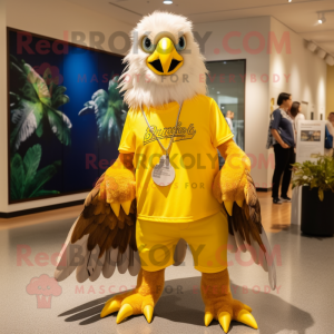 Yellow Haast S Eagle maskot...