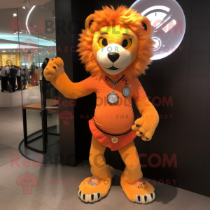 Orange Lion mascotte...