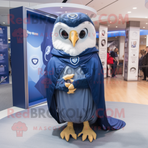 Navy Owl mascotte kostuum...