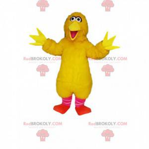 Mascot gran pollito amarillo muy feliz - Redbrokoly.com