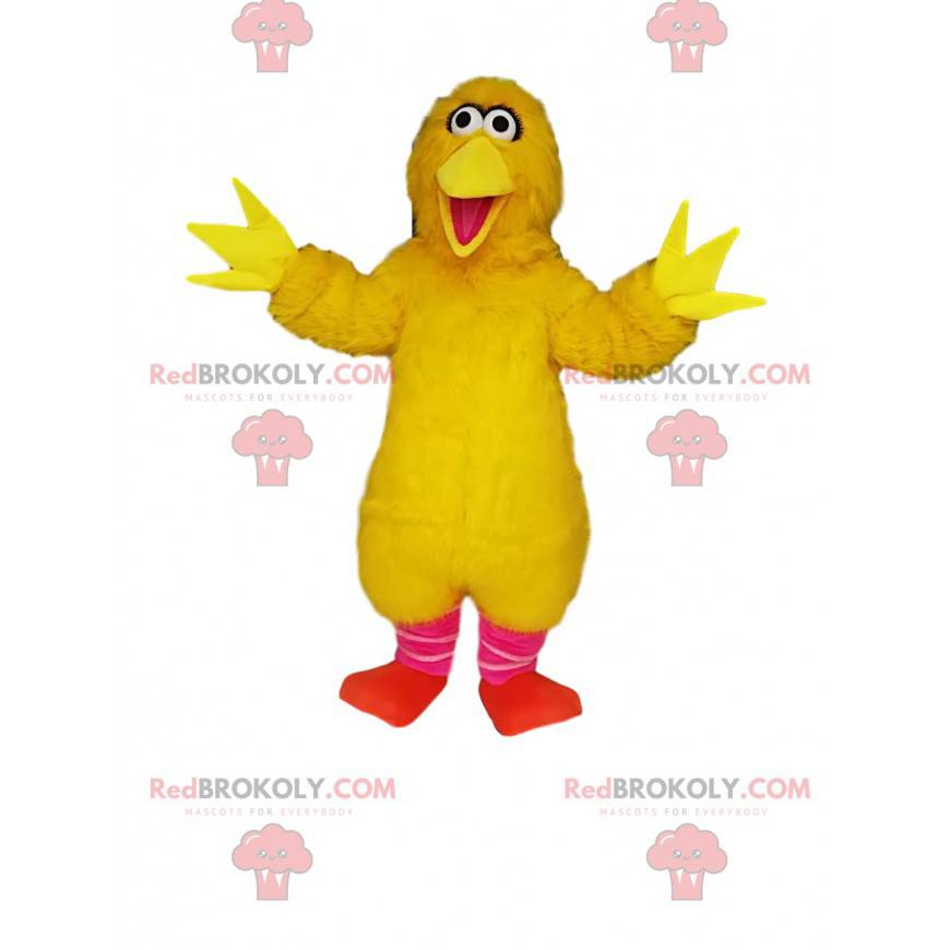 Stor gul gul kyckling för maskot mycket glad - Redbrokoly.com