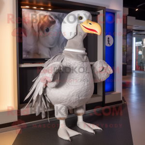 Silver Goose maskot kostume...