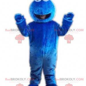 Mascotte blauw monster met uitstekende ogen - Redbrokoly.com