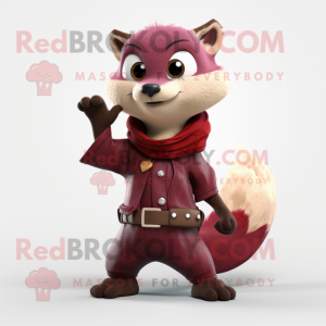 Maroon Marten maskot...