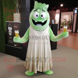 Beige Green Beer mascotte...