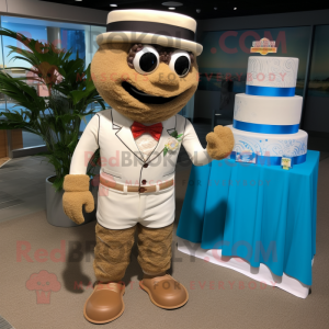 Tan Wedding Cake maskot...