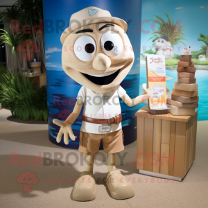 Tan bruidstaart mascotte...