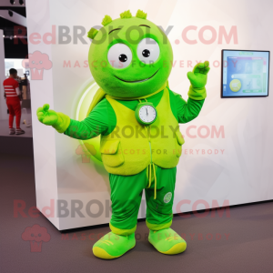 Limegrøn vedhæng maskot...