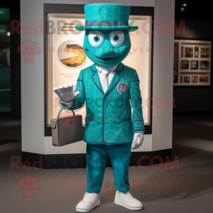 Teal Plate Spinner mascotte...