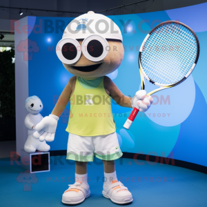 nan Tennis Racket mascot costume character dressed with a Tank Top and Headbands