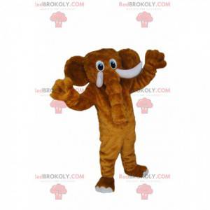 Fantastisk och majestätisk brun elefantmaskot - Redbrokoly.com