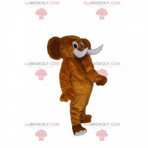 Mascote elefante marrom maravilhoso e majestoso - Redbrokoly.com