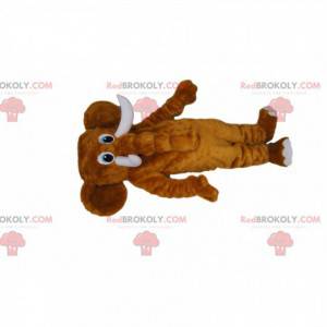 Mascote elefante marrom maravilhoso e majestoso - Redbrokoly.com