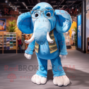 Sky Blue Mammoth maskot...