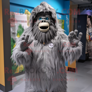 Grijs Sasquatch mascotte...