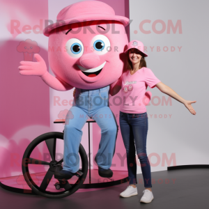 Pink Unicyclist maskot...