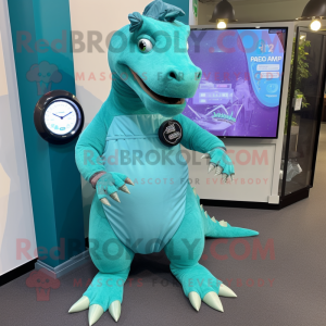 Teal Iguanodon mascotte...