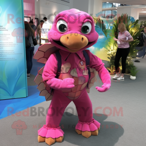 Pink Sea Turtle maskot...