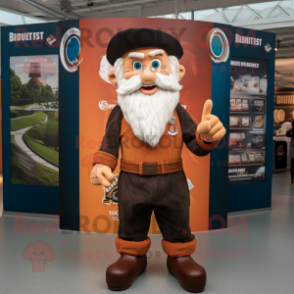 Rust Guinness mascot costume character dressed with a Polo Tee and Berets