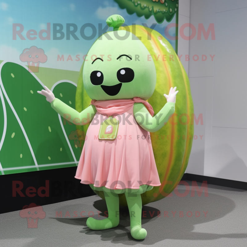 nan Melon mascot costume character dressed with a Mini Dress and Belts nan Melon mascot costume character dressed with a Mini Dress and Belts