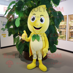 Citrongul bønnestilk maskot...