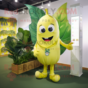 Citrongul bønnestilk maskot...