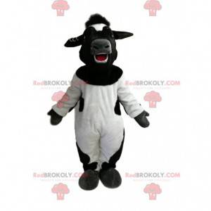 Mycket glad svartvit ko maskot - Redbrokoly.com