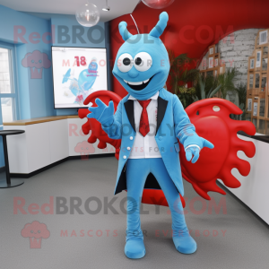 Sky Blue Lobster mascotte...