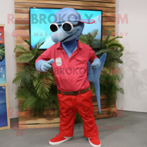 Red Dolphin mascotte...