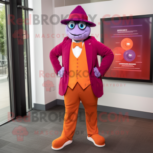 Magenta orange maskot...